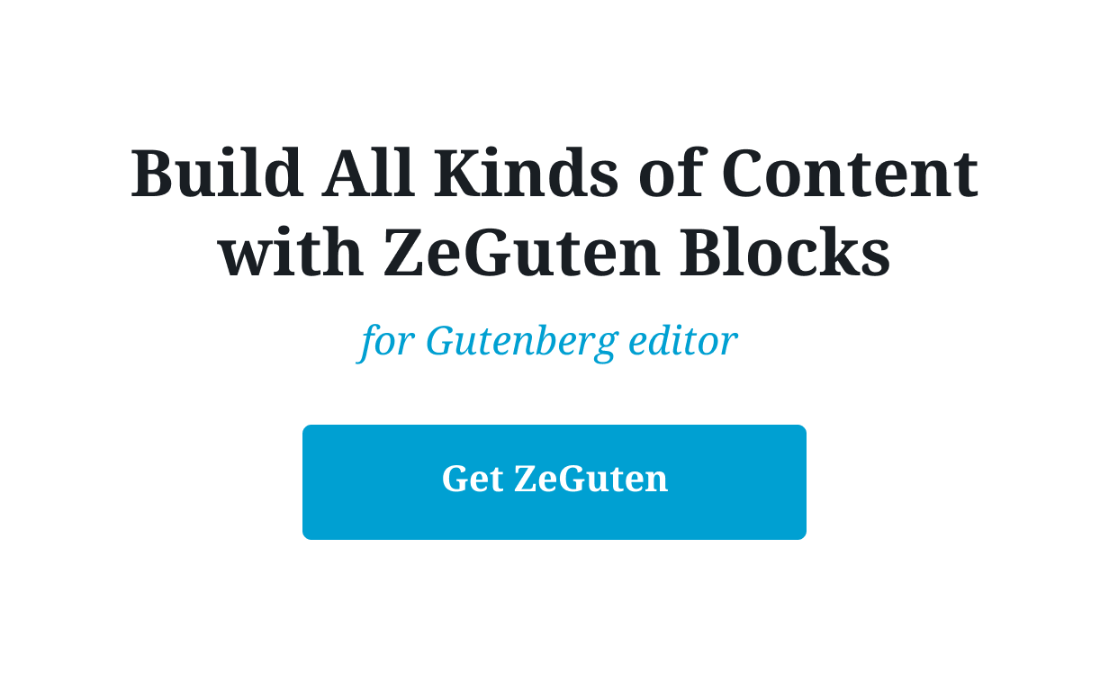 ZeGuten — Blocks for Gutenberg - 9